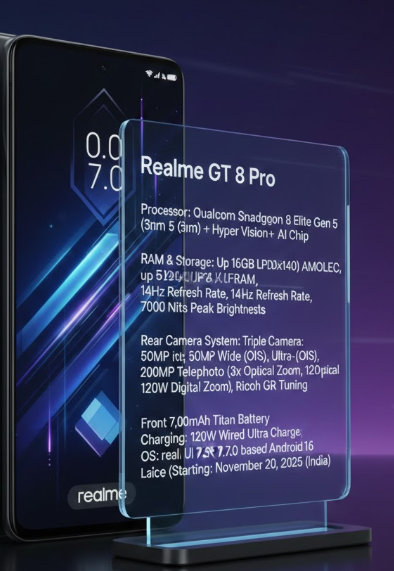 Realme GT 8 Pro Launch  Specifications