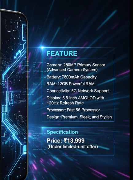 OnePlus Premium 5G with 250MP Camera & 7800mAh Battery at ₹13,999 – Dhamaka Offer on Limited Units! 2 OnePlus Premium 5G Features