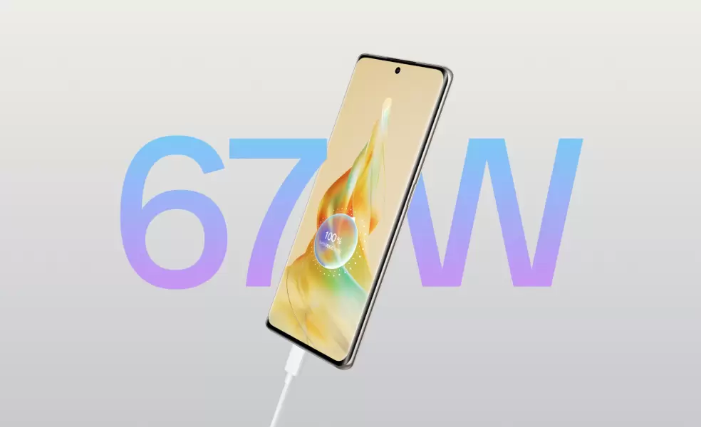 67 W SuperVOOC charging