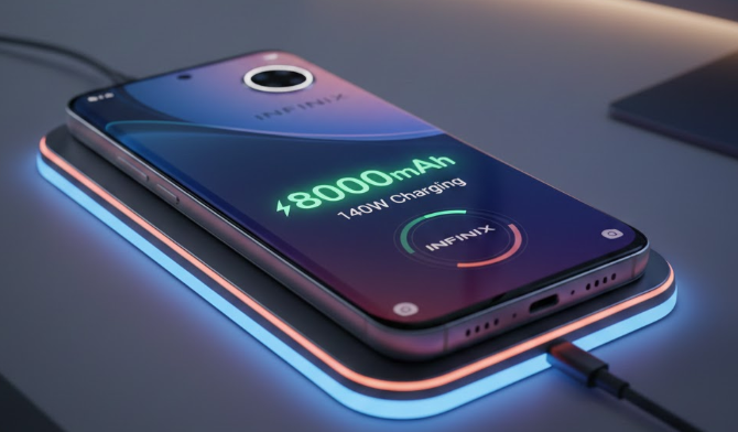 Infinix Premium 5G Smartphone with 300MP Camera, 140W Charger & 8000mAh Battery at ₹7,499 – Massive Discount for Early Buyers! 2 8000mAh Battery and 140W Charging