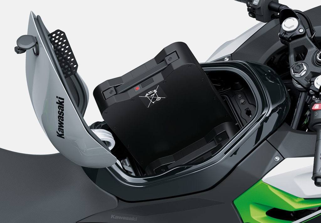 Battery and Boot Space in Kawasaki Ninja Electric